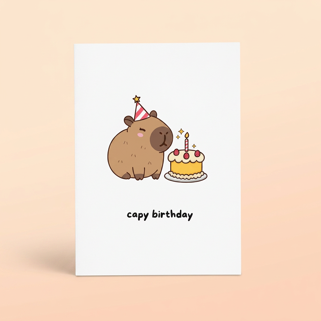 Carte Anniversaire Capybara - VIVA CAPYBARA