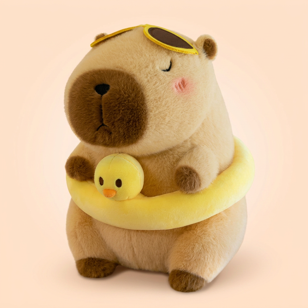 Peluche Capybara à la Plage - VIVA CAPYBARA