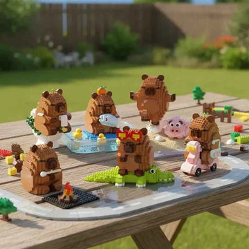 Statue Capybara jeu de blocs