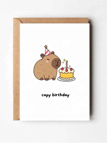 Carte Anniversaire Capybara