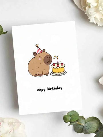 Carte Anniversaire Capybara