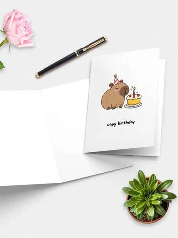 Carte Anniversaire Capybara