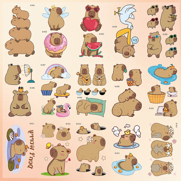 Tatouage Temporaire Capybara - VIVA CAPYBARA — VIVA CAPYBARA