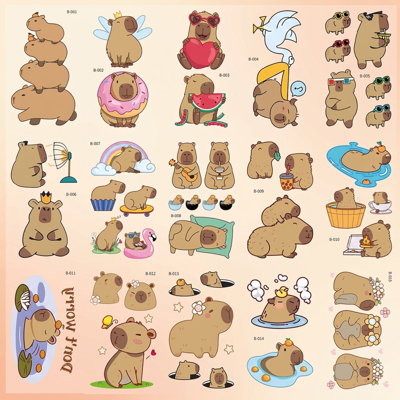Tatouage Temporaire Capybara - VIVA CAPYBARA — VIVA CAPYBARA